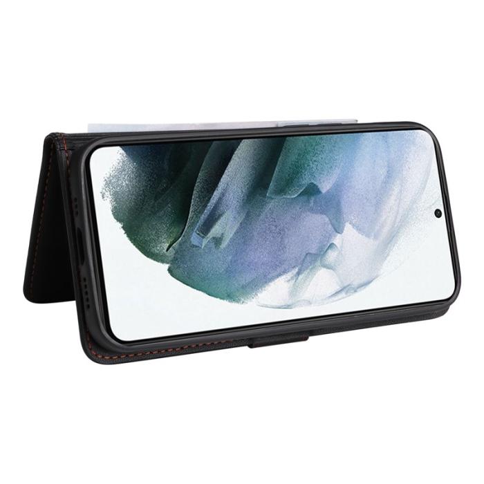 BETOPNICE - BETOPNICE 005 för Samsung Galaxy S21 Plånboksfodral Konstläder - Svart