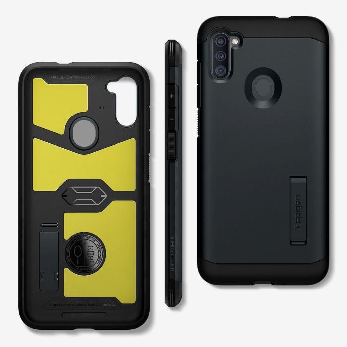 UTGATT1 - SPIGEN Tough Armor Skal till Samsung A11 metal slate
