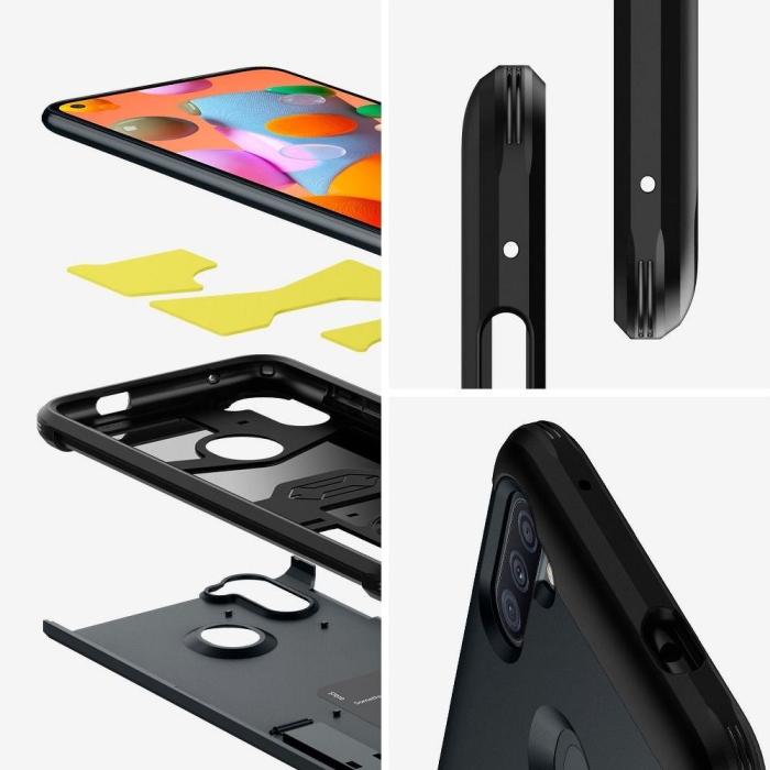 UTGATT1 - SPIGEN Tough Armor Skal till Samsung A11 metal slate