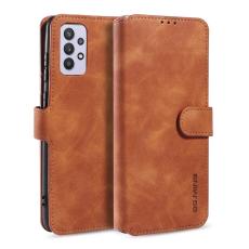 DG.MING - DG.MING Retro Pl&aring;nboksfodral Konstl&auml;der f&ouml;r Samsung Galaxy A32 5G - Brun