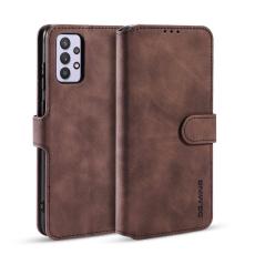 DG.MING - DG.MING Retro Pl&aring;nboksfodral Konstl&auml;der f&ouml;r Samsung Galaxy A32 5G - Brun