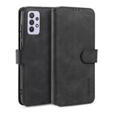 DG.MING - DG.MING Retro Pl&aring;nboksfodral Konstl&auml;der f&ouml;r Samsung Galaxy A32 5G - Svart