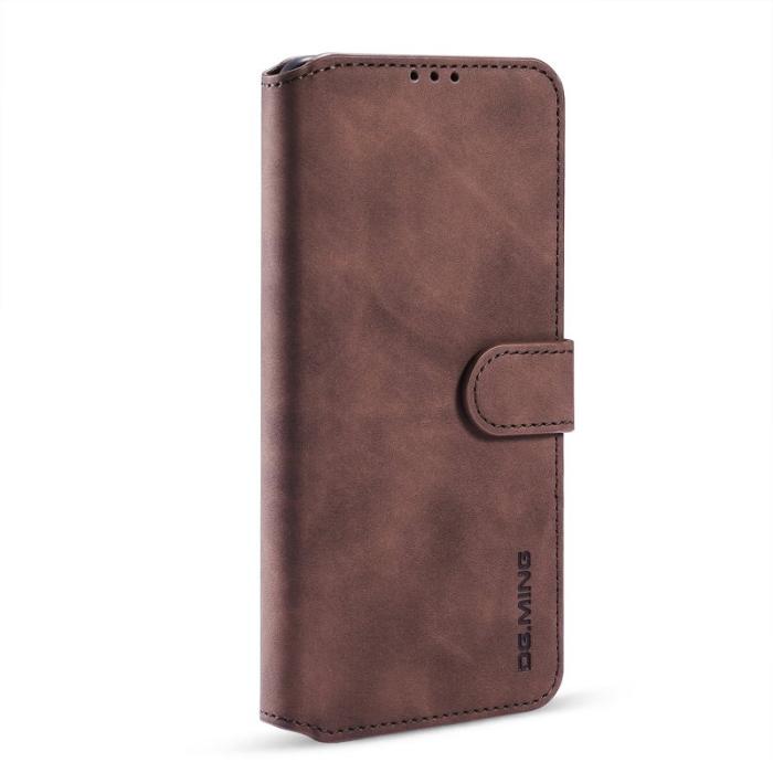 DG.MING - DG.MING Retro Plånboksfodral Konstläder för Samsung Galaxy A32 5G - Brun