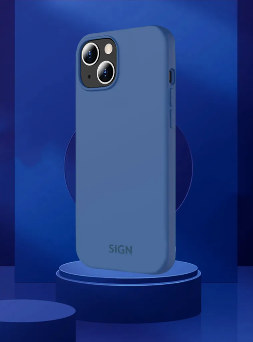 SiGN - SiGN iPhone 15 Plus Mobilskal Liquid Silikon - Blå