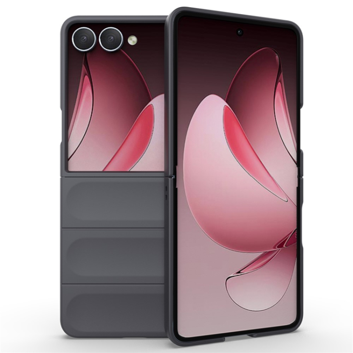 A-One Brand - Galaxy Z Flip 7 Mobilskal Anti-Drop TPU Rugged - Mörkgrå