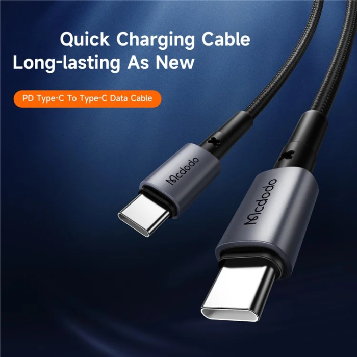 MCDODO - MCDODO USB-C - USB-C 60W Kabel 1m CA-3130 PD Prism - Svart