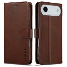LC.imeeke - LC.IMEEKE iPhone Air Pl&aring;nboksfodral Konstl&auml;der - Brun