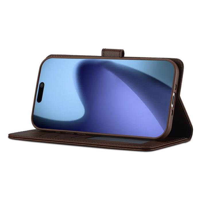 LC.imeeke - LC.IMEEKE iPhone Air Plånboksfodral Konstläder - Brun