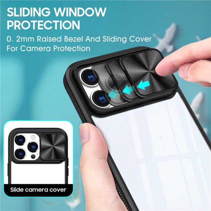 OEM - iPhone 14 Pro Max Skal Camera Slider - Svart