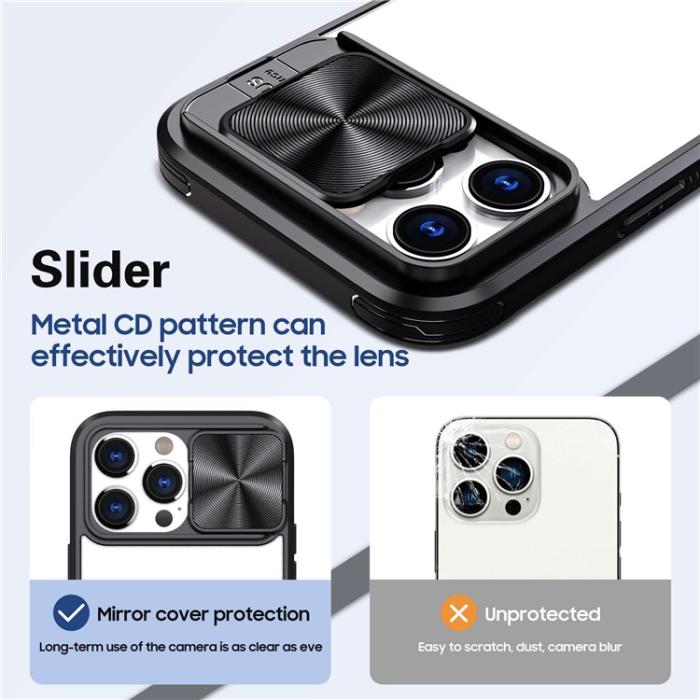 OEM - iPhone 14 Pro Max Skal Camera Slider - Svart