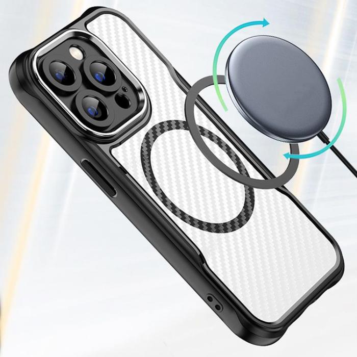 OEM - iPhone 15 Pro Max Mobilskal MagSafe Defender Carbon - Svart