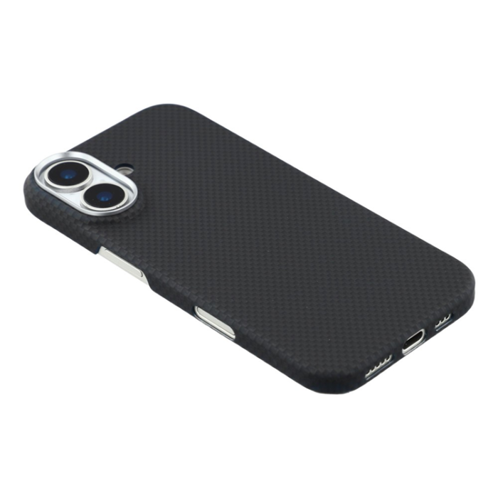 A-One Brand - iPhone 17 Mobilskal MagSafe Carbon Fiber - Svart/Blå