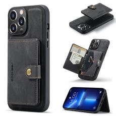 JEEHOOD - JEEHOOD iPhone 13 Pro Max Fodral Konstl&auml;der Plast Avtagbar - Svart