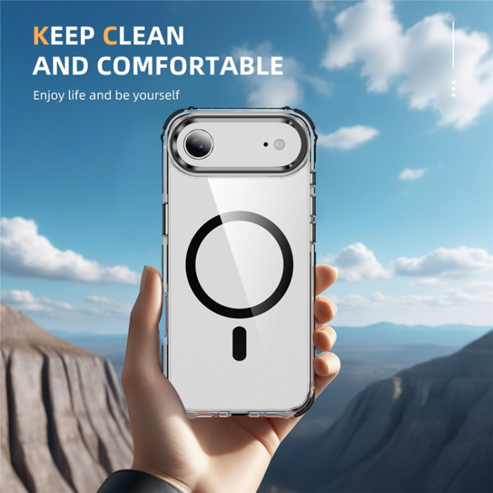 A-One Brand - iPhone 17 Air Mobilskal MagSafe Kickstand - Svart