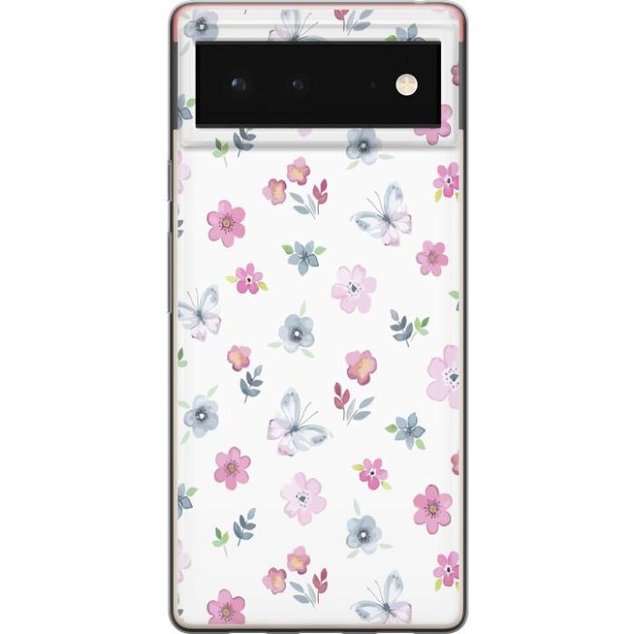 iSecrets - Mobilskal till Google Pixel 6 med Blommor och fjärillar