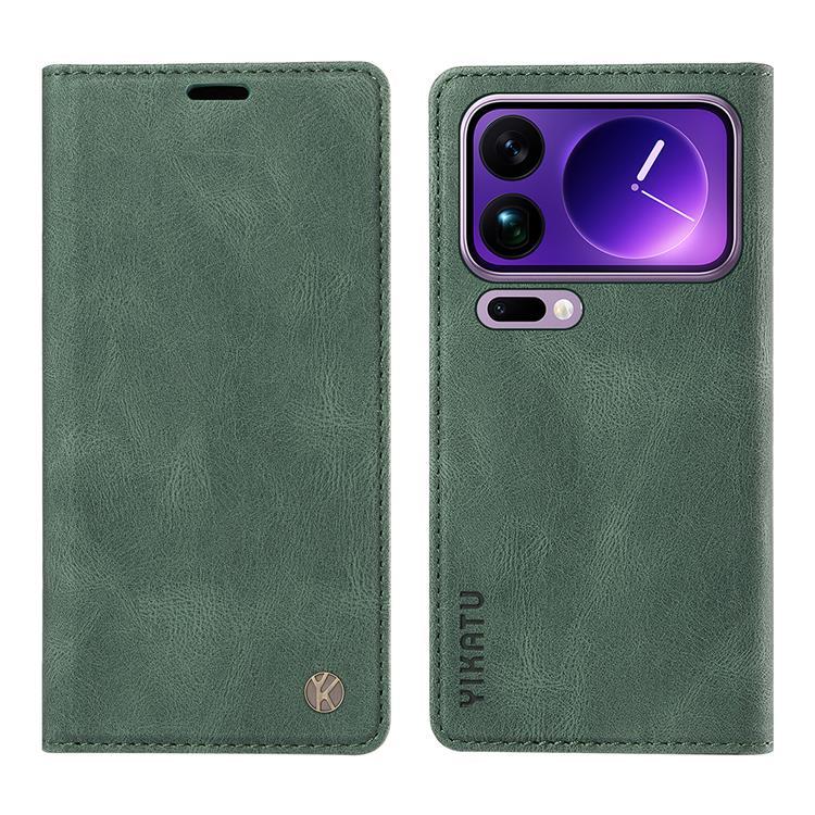 YIKATU Xiaomi 17 Pro Max Plånboksfodral Skin Touch - Grön | 2353 | AlltMobil