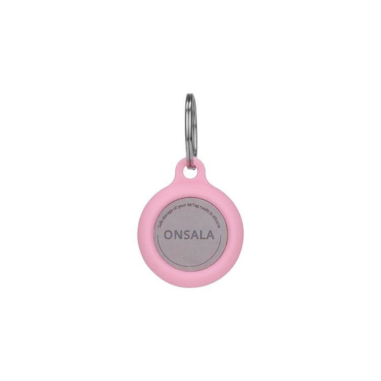 Onsala Airtag Hållare Silikon Med Nyckelring - Rosa | 2353 | AlltMobil