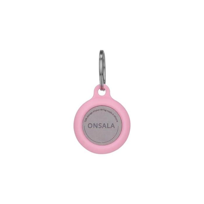 Onsala - Onsala Airtag Hållare Silikon Med Nyckelring - Rosa