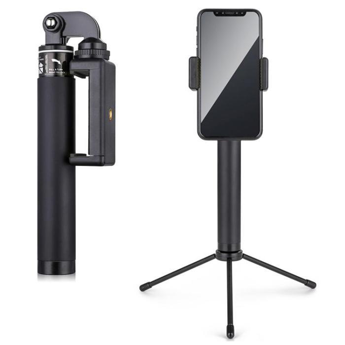 OEM - 5-delad Utdragbar Bluetooth-Selfiestick med Tripod H611 - Svart