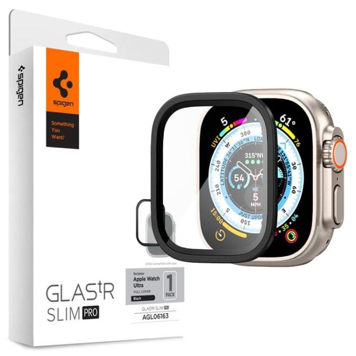 UTGATT - Spigen Apple Watch (45mm) Series 9 Härdat Glas Skärmskydd