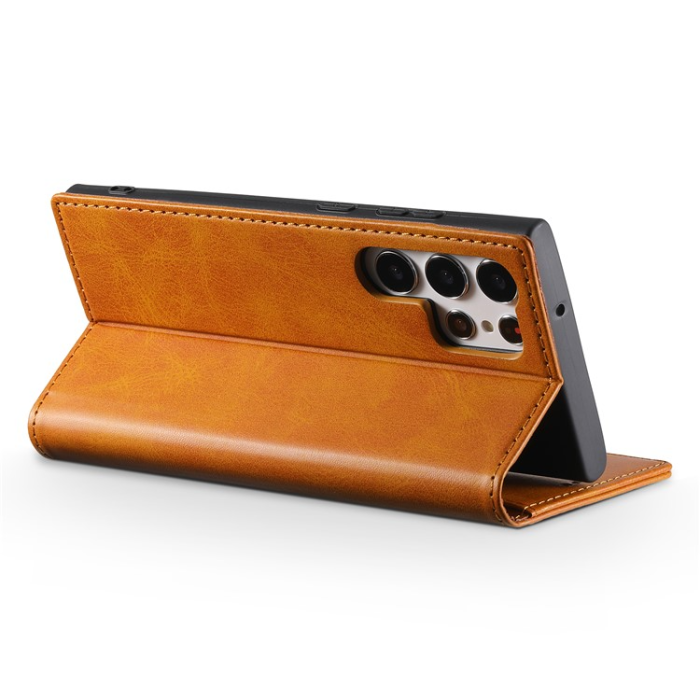 SUTENI - SUTENI Galaxy S23 Ultra Plånboksfodral Kickstand Flip - Khaki
