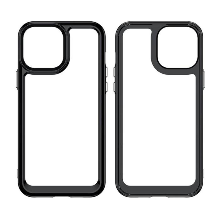 OEM - iPhone 12 Pro Max Skal Outer Space med en Gelram - Blå