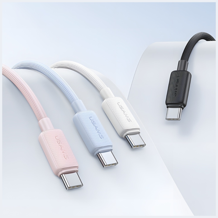 USAMS - Usams USB-C till USB-C Kabel 1m KY Series - Vit