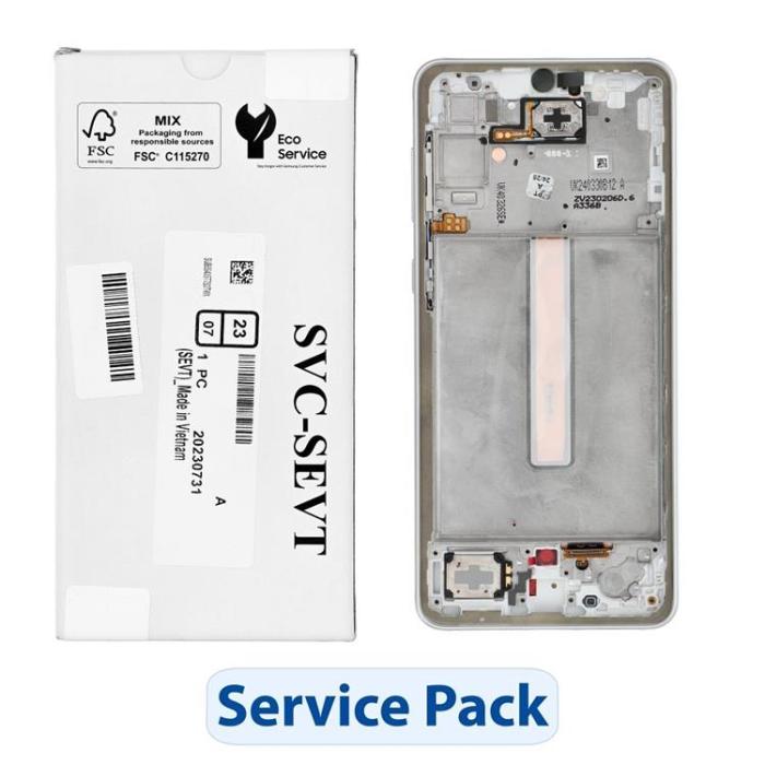 SpareParts - Galaxy A33 5G Skärm med LCD-display Service Pack - Vit