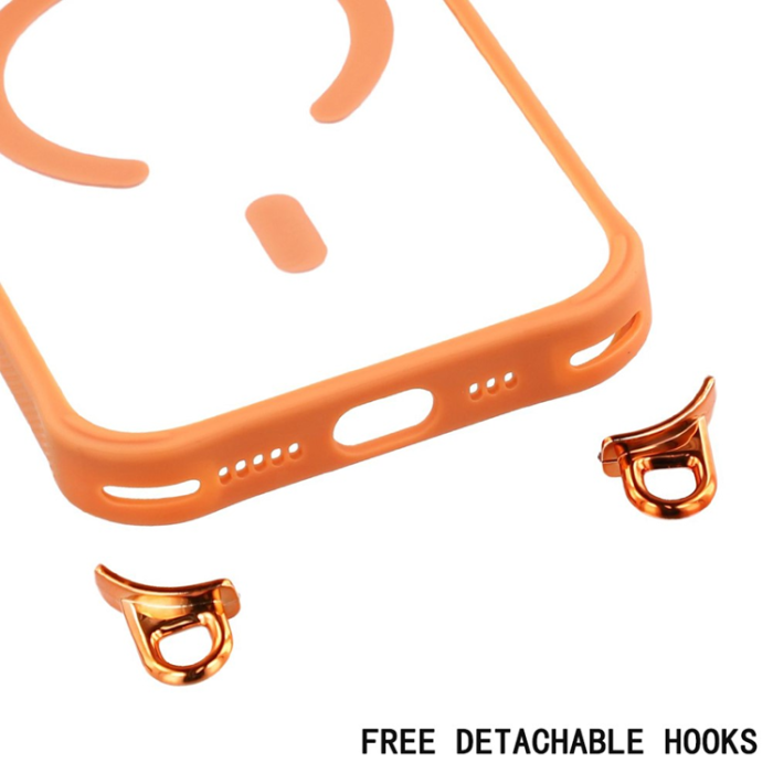OEM - Mobilskal till iPhone 17 MagSafe med Justerbart Axelband Kamerastativ - Orange