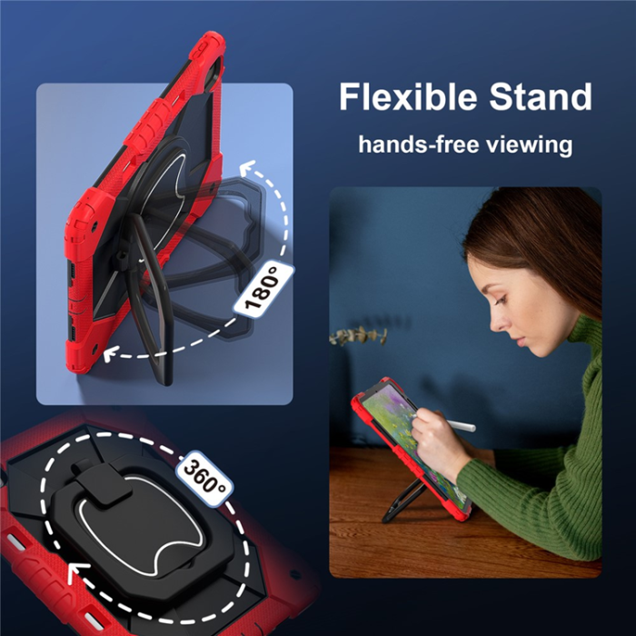 A-One Brand - iPad Air 13(2025/2024) Skal Kickstand - Röd/Svart