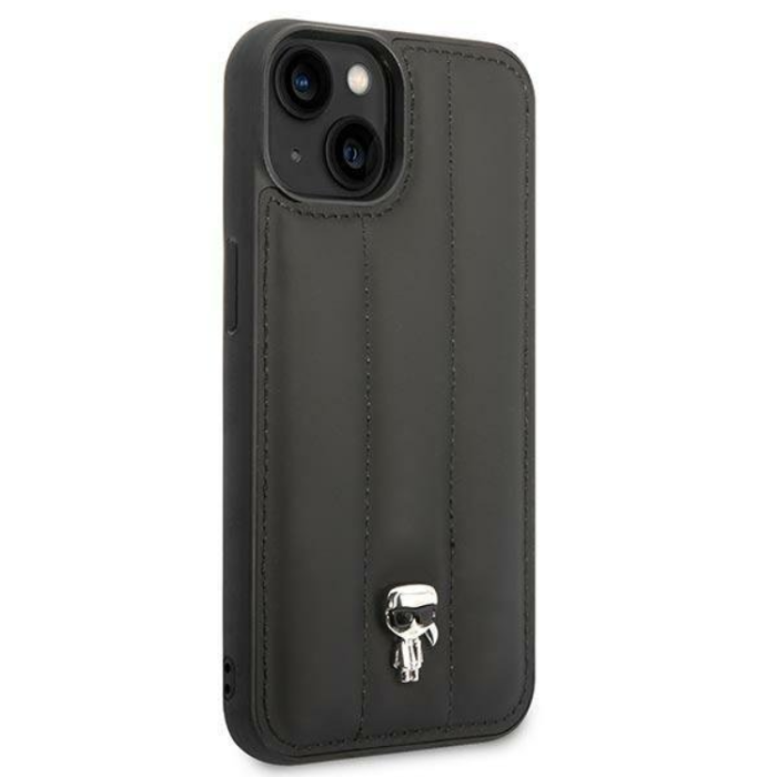 KARL LAGERFELD - Karl Lagerfeld iPhone 14 Skal Puffy Ikonik Pin - Svart