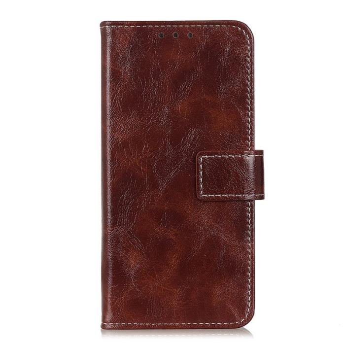 OEM - Samsung Galaxy S26 Ultra Plånboksfodral Konstläder Crazy Horse - Brun