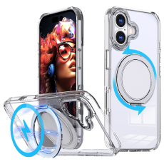 A-One Brand - iPhone 17 Mobilskal MagSafe TPU+PC Kickstand - Transparent