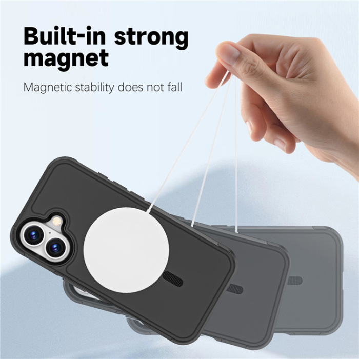 A-One Brand - iPhone 17 Mobilskal MagSafe PC + TPU Anti-drop - Svart