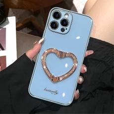 OEM - iPhone 14 Pro Skal Heart Kickstand - Blå