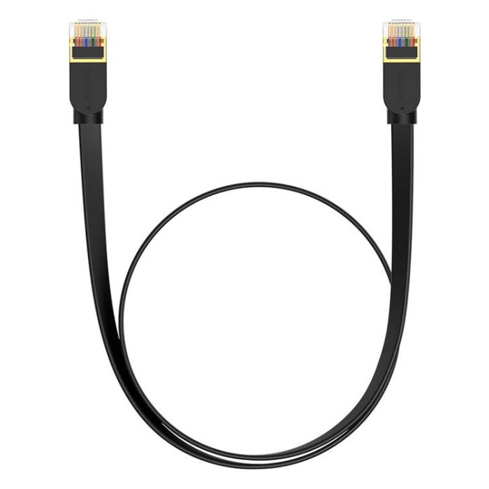 BASEUS - Baseus Fast RJ45 Cat 7 Nätverkskabel 0.5m - Svart