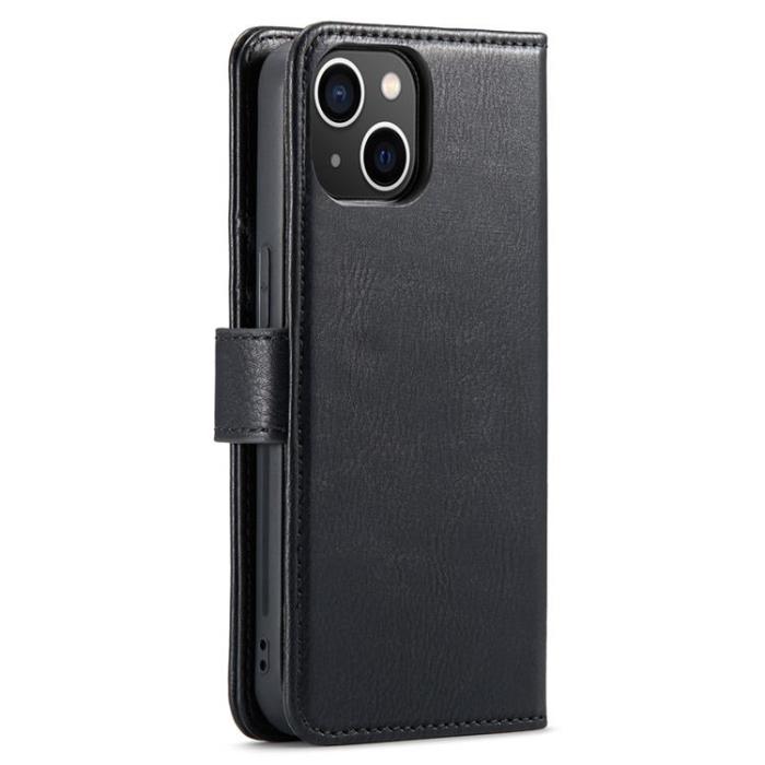 DG.MING - DG.MING iPhone 14 Plus Plånboksfodral Split Detachable Flip - Svart