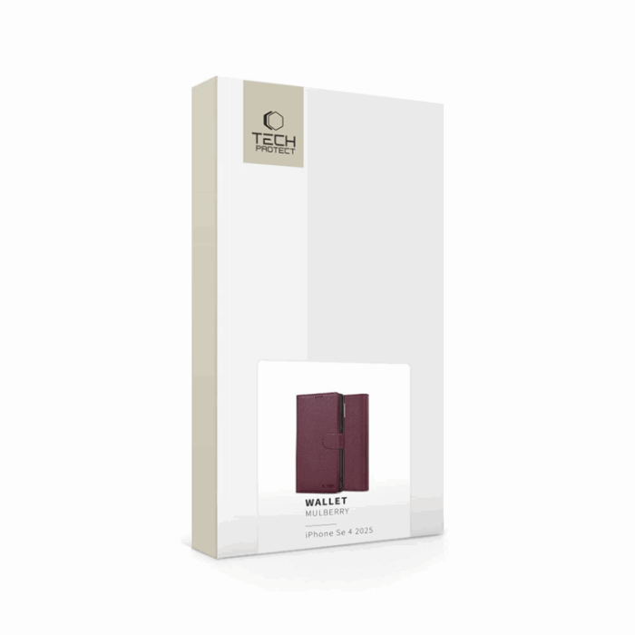 Tech-Protect - Tech-Protect iPhone 16e Plånboksfodral - Mulberry