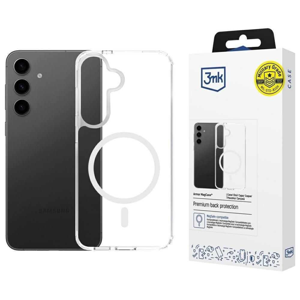 3MK Mobilskal till Galaxy S24/S25 MagSafe Armor - Clear