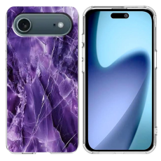 A-One Brand - iPhone Air Mobilskal Marble Pattern Printing Soft - Lila