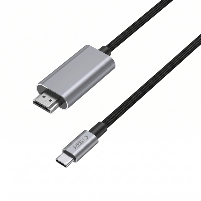 Tech-Protect - Tech-Protect USB-C till HDMI 2.1 Kabel 2m - Iron Grå