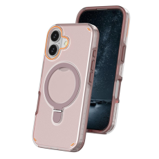 A-One Brand - iPhone 17 Mobiskal MagSafe Med Kickstand TPU + PC - Rosa