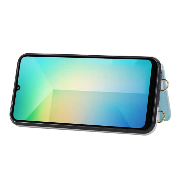 A-One Brand - Galaxy A06 4G/5G Mobilskal Korthållare Kickstand Rhombus - Blå