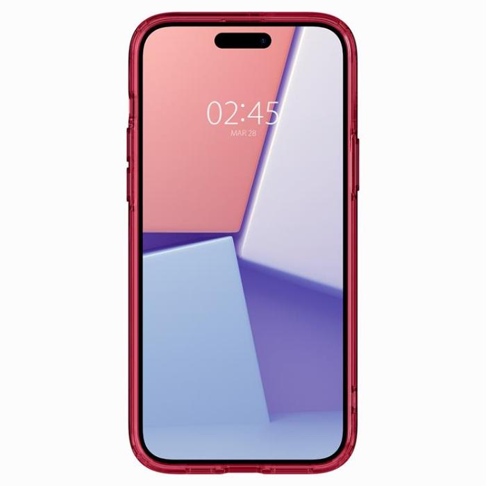 Spigen - Spigen iPhone 15 Plus Mobilskal Ultra Hybrid - Crystal Röd