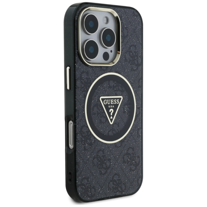 Guess - Guess iPhone 16 Pro Mobilskal Magsafe Glitter - Svart