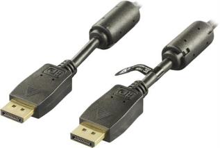 UTGATT1 - DELTACO DisplayPort monitorkabel, 5m - Svart