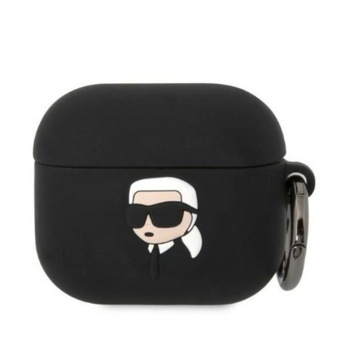 UTGATT1 - Karl Lagerfeld AirPods 3 Skal Silicone Karl Head 3D - Svart