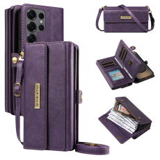 YIKATU - YIKATU Galaxy S25 Ultra Plånboksfodral Zipper Läder - Lila