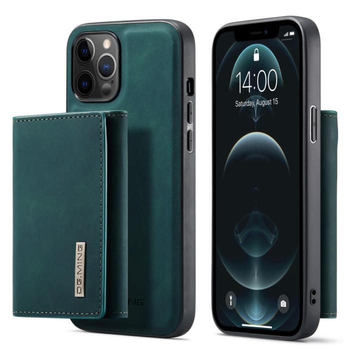 OEM - iPhone 11 Skal DG.MING M1 Magnetic Tri-fold Wallet Med Kickstand - Grön