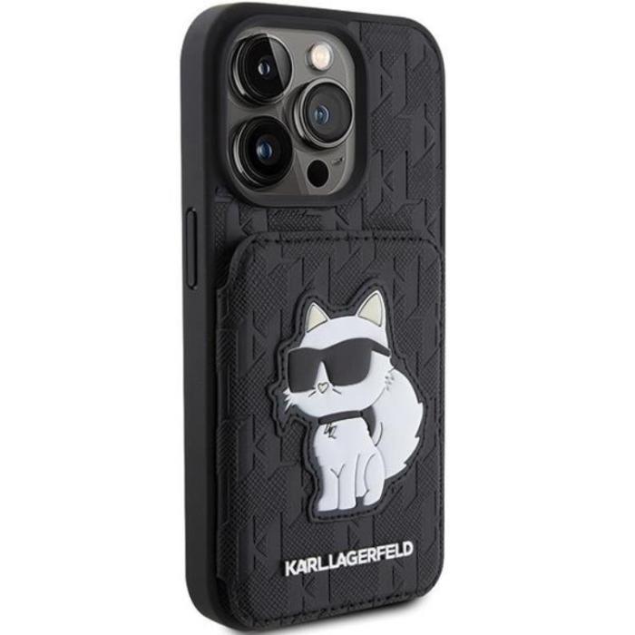 KARL LAGERFELD - Karl Lagerfeld iPhone 15 Pro Mobilskal Korthållare Choupette